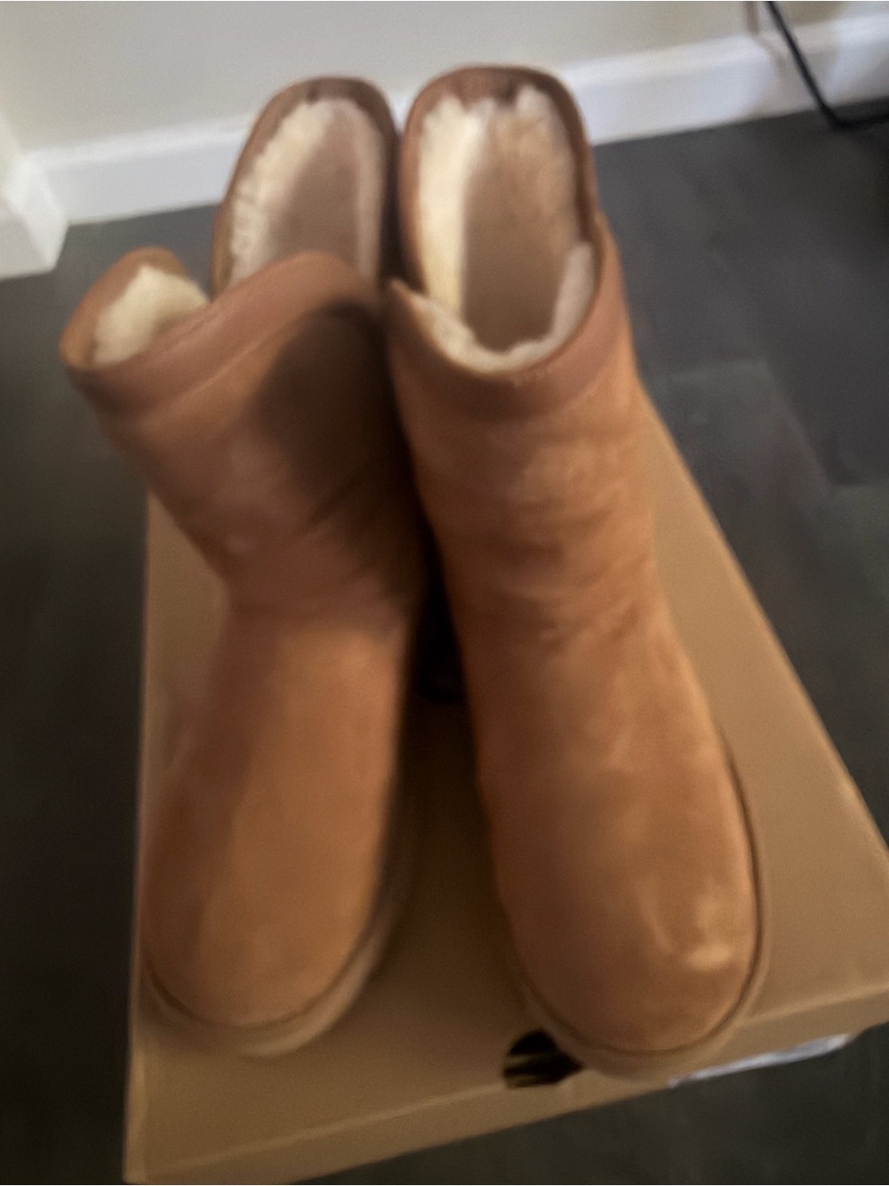 UGG Women's Tan Shearling-Lined Short Boots